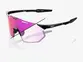 ÓCULOS 100% HYPERCRAFT SQ - GLOSS BLACK - PHOTOCHROMIC PURPLE MIRROR