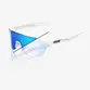 ÓCULOS 100% S2 - BASTILLE LE - PEARL WHITE GLITTER - BLUE MIRROR PHOTOCHROMIC PRETO