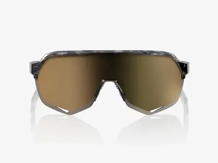 100% サングラス S2 Gloss llic Bora OCULOS 100% S2 - GLOSS BLACK HAVANA - SOFT GOLD MIRROR PRETO