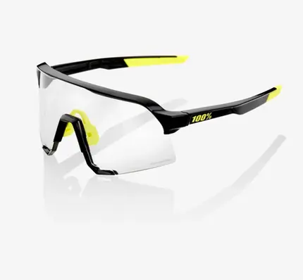ÓCULOS 100% S3 - GLOSS BLACK - PHOTOCHROMIC LENS