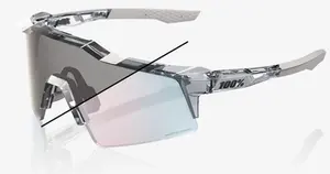 ÓCULOS 100% SPEEDCRAFT SL - POLISHED TRANSLUCENTGREY - ROSE GOLD MIRROR PHOTOCHROMIC PRETO