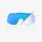 ÓCULOS 100% S3 - BASTILLE LE - PEARL WHITE GLITTER - BLUE MIRROR PHOTOCHROMIC PRETO