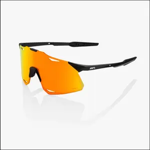 ÓCULOS 100% HYPERCRAFT - MATTE BLACK - HIPER RED MULTLAYER MIRROR LENS PRETO