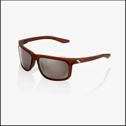 OCULOS 100% HAKAN - SOFT TACT ROOTBEER - HIPER SILVER MIRROR LENS