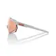ÓCULOS 100% RACETRAP - SOFT TACT STONE GREY - HIPER CORAL LENS PRETO