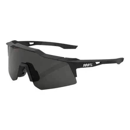 OCULOS 100% SPEEDCRAFT XS - SOFT TACT BLACK - SMOKE LENS - ÓCULOS