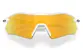ÓCULOS OAKLEY RADAR® PLATE - Lentes prizm 24k polarized ,  Armação polished white
