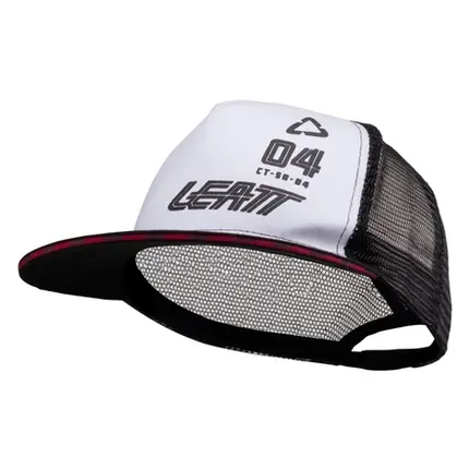 BONÉ LEATT TRUCKER BRANCO/PRETO (WHITE/BLACK)