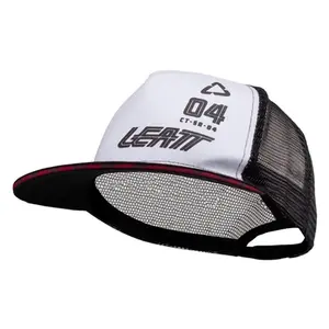 BONÉ LEATT TRUCKER BRANCO/PRETO (WHITE/BLACK)