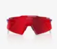 ÓCULOS 100% AEROCRAFT LE FDJ GLOSS TRANSLUCENT RED/ BLUE - HIPER FIRE RED MIRROR LENS