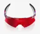 ÓCULOS 100% AEROCRAFT LE FDJ GLOSS TRANSLUCENT RED/ BLUE - HIPER FIRE RED MIRROR LENS
